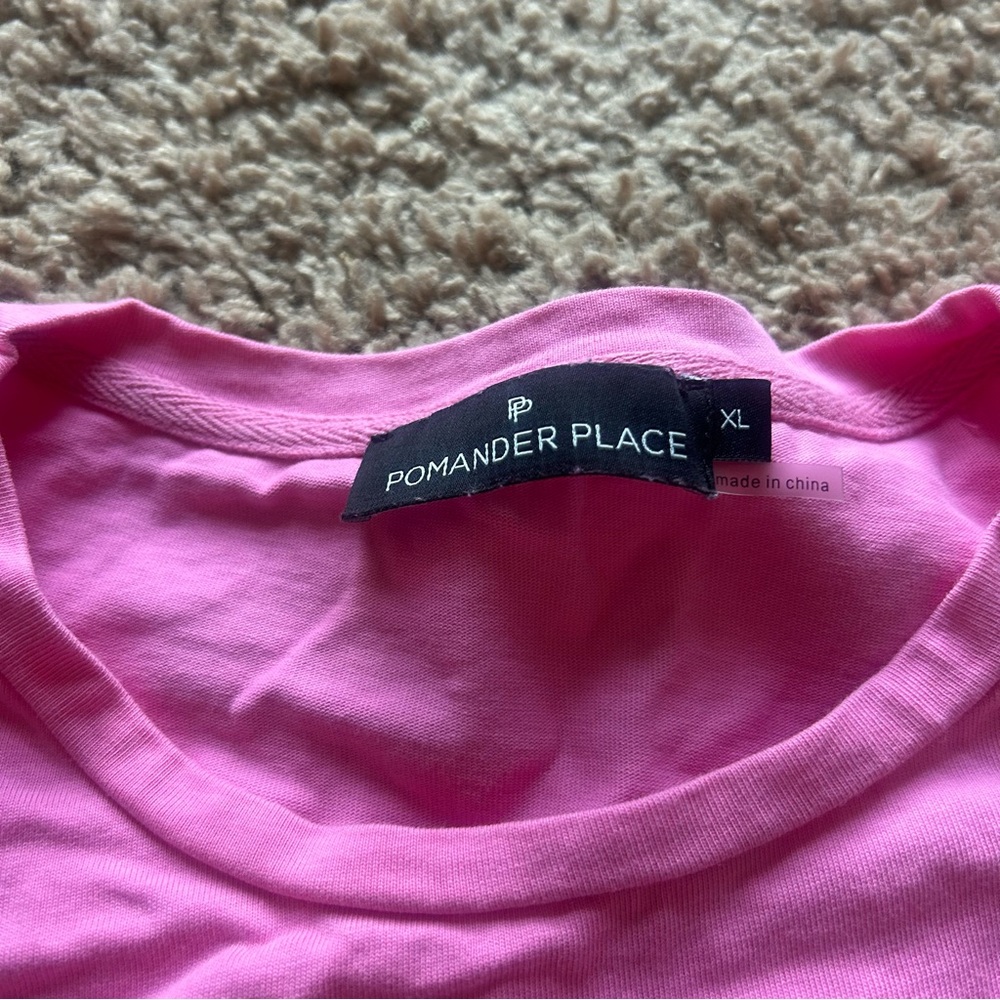 Pomander place Stella puff sleeve dress pink size XL Tuckernuck - Picture 3 of 4